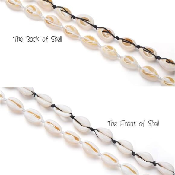 Nackiy Handmade Sea Shell Necklace for Women Summer Adjustable Natural Shell - Picture 6 of 14